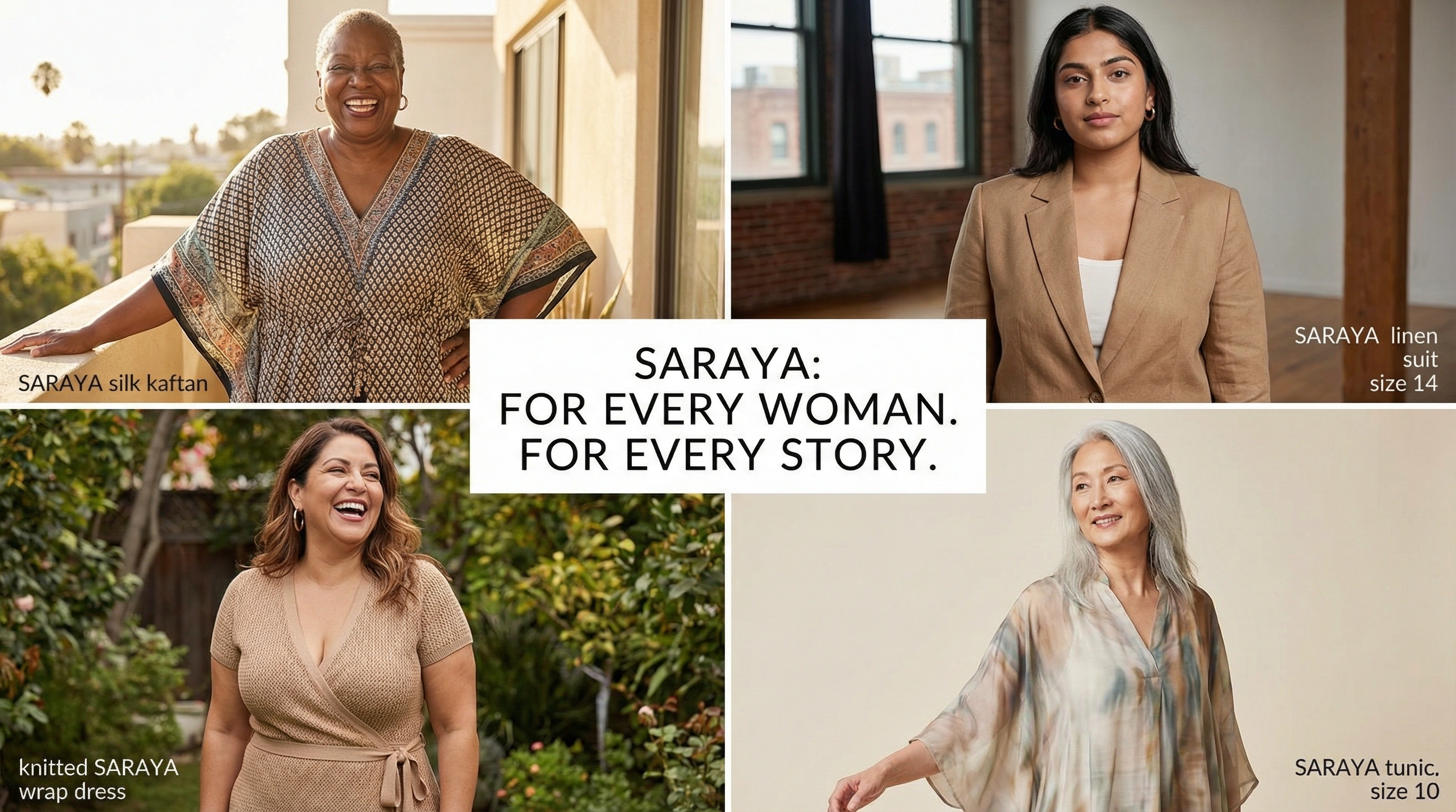 SARAYA is for everyone - diverse women styled beautifully