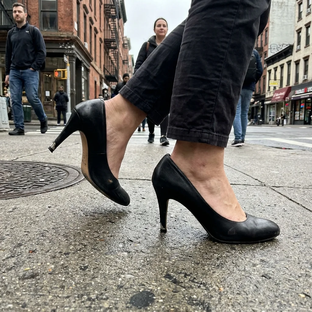 Walking on Worn Heel Caps